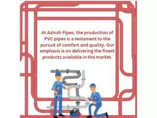 Top 10 PVC Pipe Manufacturers | Ashish pipes