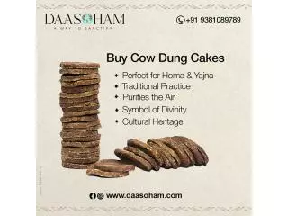 cow dung cake for Ganesha Homa  