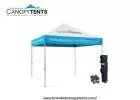 Unfold Your Brand: eye-catching personalized tents featuring your logo.