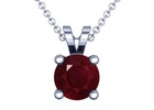 Gorgeous Round Shape Ruby Solitaire Pendant (1.81cts)