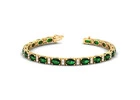 Emerald Oval Diamond Bracelet (5.28cttw)