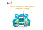 How to Send 1000 Messages at Once in WhatsApp |Webmaxy