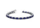 Blue Sapphire Bracelets White Gold 