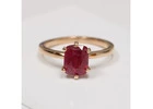 Buy Rare Untreated Cushion Ruby Solitaire Ring (1.57cts)