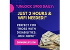  People with Disabilities "$900 Daily: Just 2 Hours & WiFi Needed!