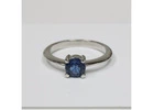 Dazzling Rare Untreated Round Shape Blue Sapphire Solitaire Ring (0.61cts)