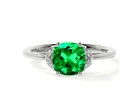 Find Three Stone Square Cushion Emerald Ring (1.00 Carats)