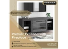 Elevate Your Living Room With Premier's TV Stand With Fireplace!