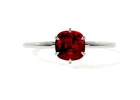 Shop Petite Two-tone Square Cushion Ruby Solitaire Ring