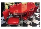 Our retro-styled 50’s diner style furniture can be customized to different bench lengths